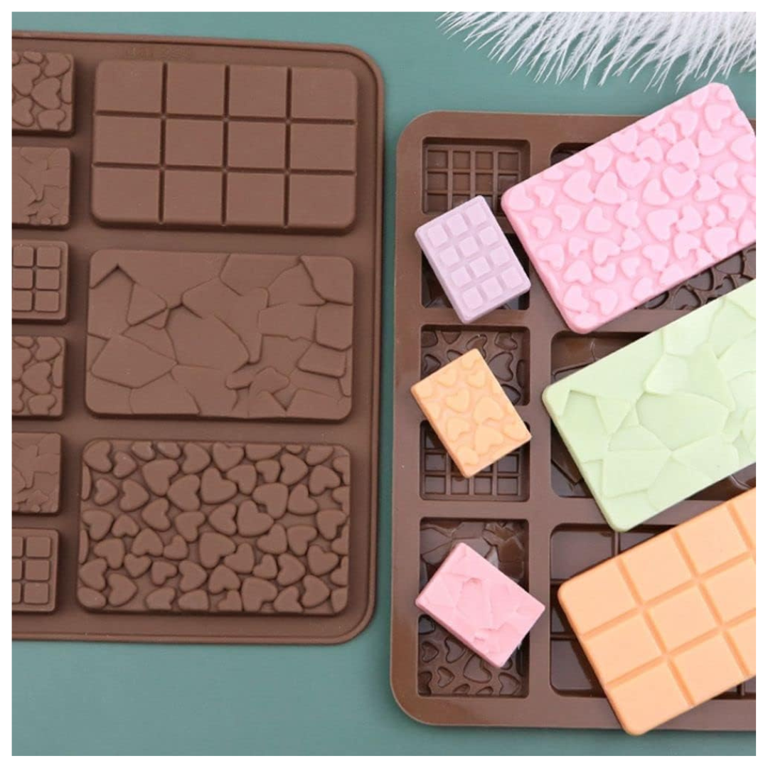 Molde 9 Espacios Chocolate Forma Mixtas