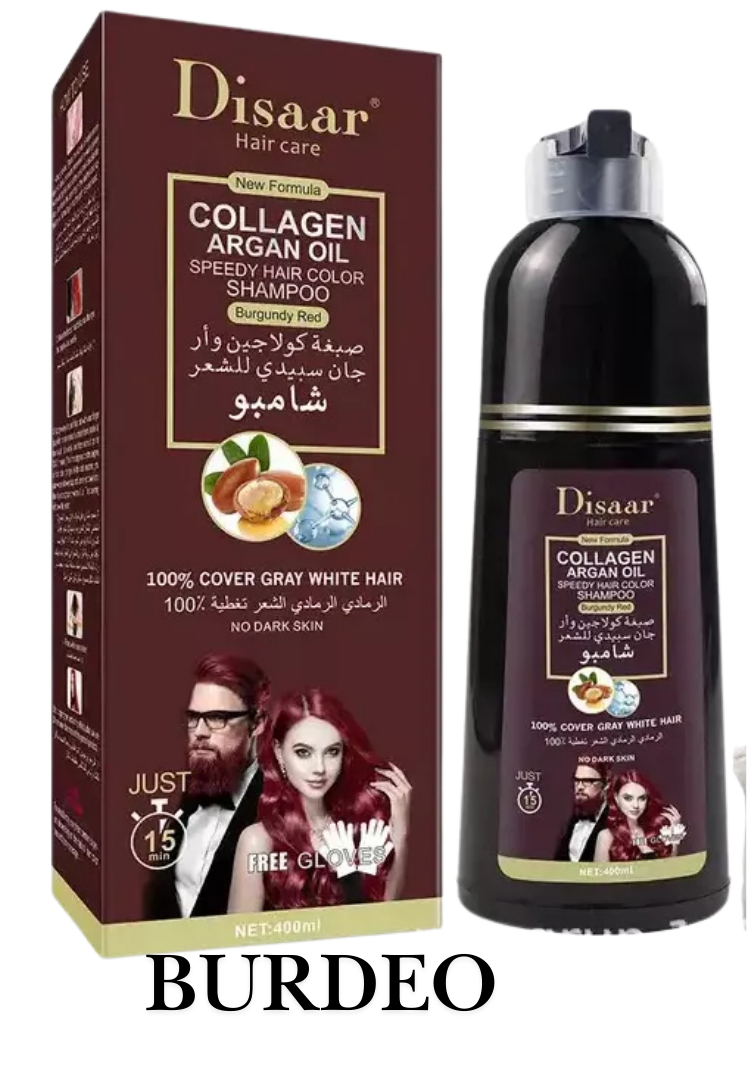 SHAMPOO COLORANTE TINTE CUBRE CANAS