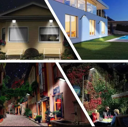 Pack 3 Foco Solar Led Exterior Con Sensor De Movimiento