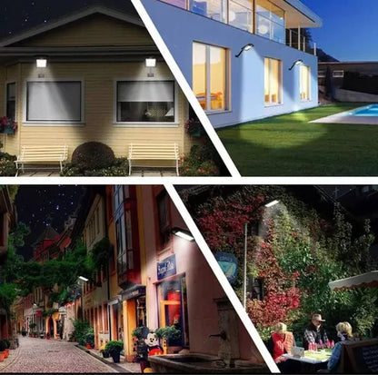 Pack 3 Foco Solar Led Exterior Con Sensor De Movimiento