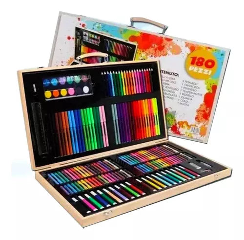 Set De Arte 180 Pcs Lapices Para Colorear