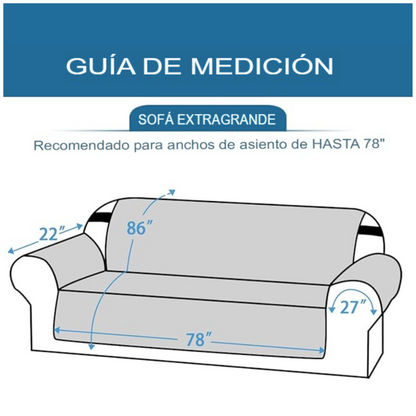 Cubre Sofá Acolchada 3 Plazas