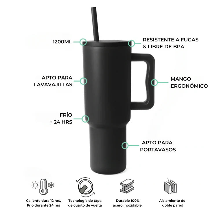 Vaso Térmico Premium 1200 ml Lila