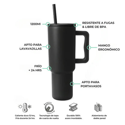 Vaso Térmico Premium 1200 ml Lila